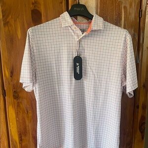 Men's Casual Checkered Shirt - White and Pink